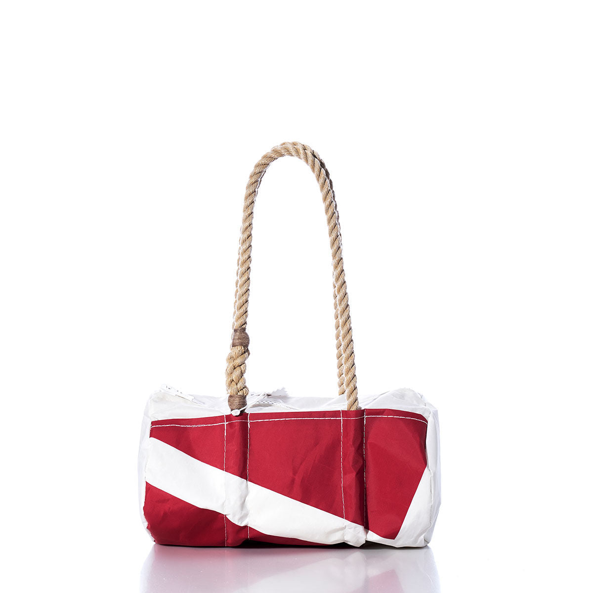 Vintage Red and White Baguette Bag