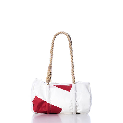 Vintage Red and White Baguette Bag