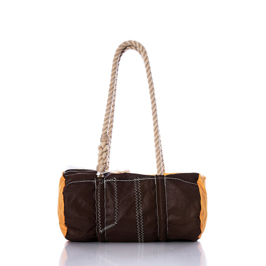 Vintage Brown and Yellow Baguette Bag