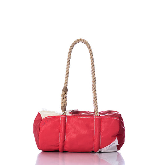 Vintage Red and White Baguette Bag