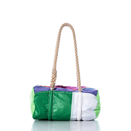 Vintage Green and Purple Baguette Bag