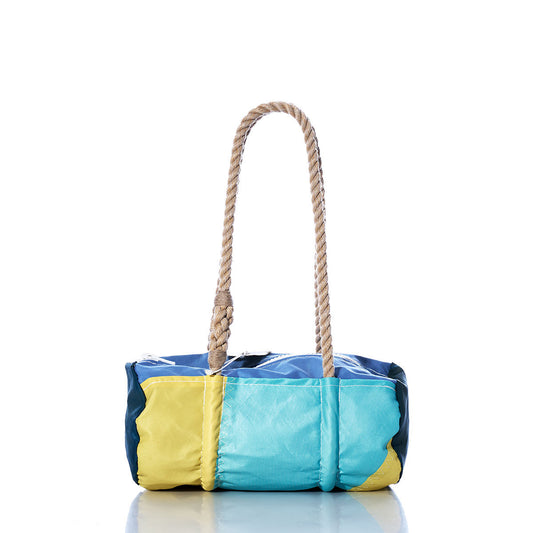 Vintage Blue and Yellow Baguette Bag