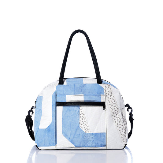 Vintage Blue Letters Essential Weekender Travel Bag Alternate View