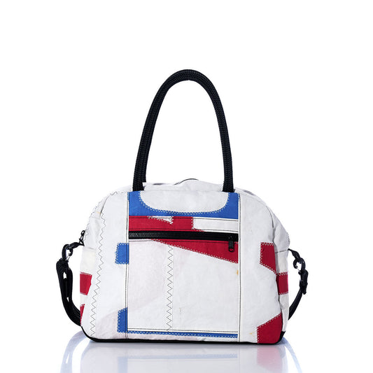 Vintage Blue and Red Essential Weekender Travel Bag Alternate View