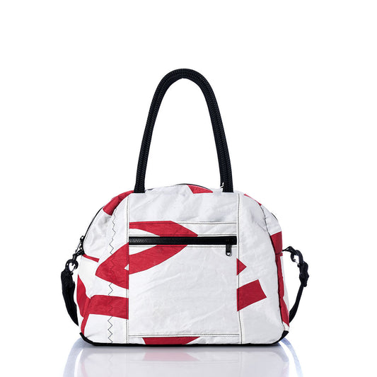 Vintage Red and White Essential Weekender Travel Bag Alternate View