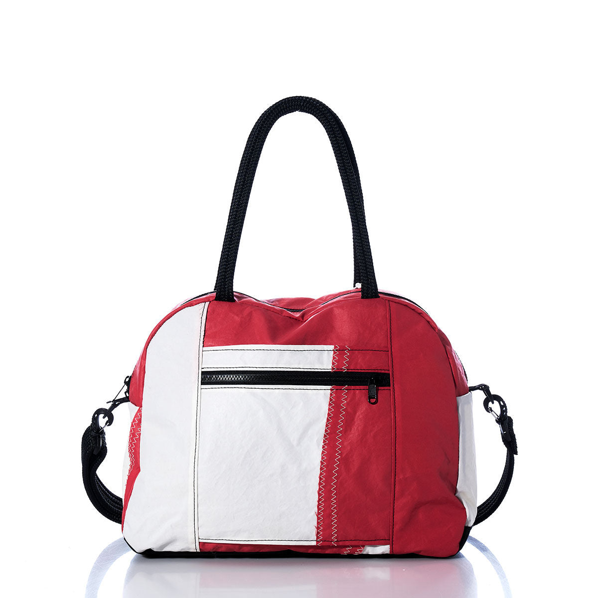 Vintage Red and White Essential Weekender Travel Bag Alternate View