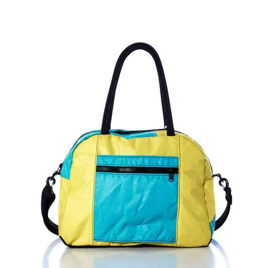 Vintage Blue and Yellow Essential Weekender Travel Bag Alternate View
