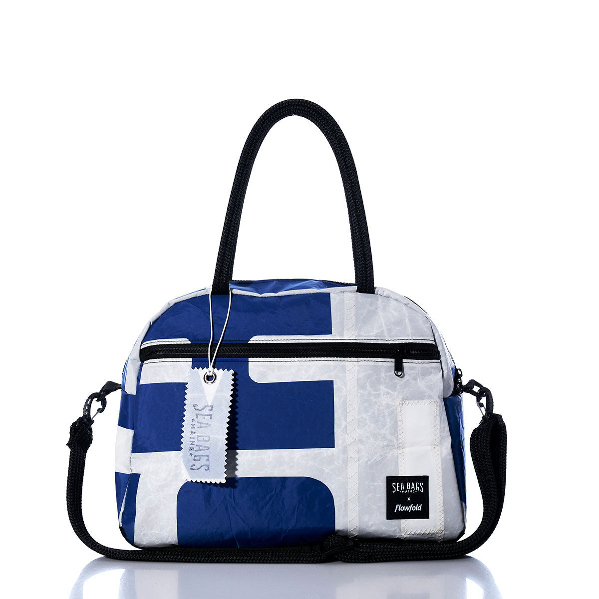 Vintage Blue Letters Essential Weekender Travel Bag