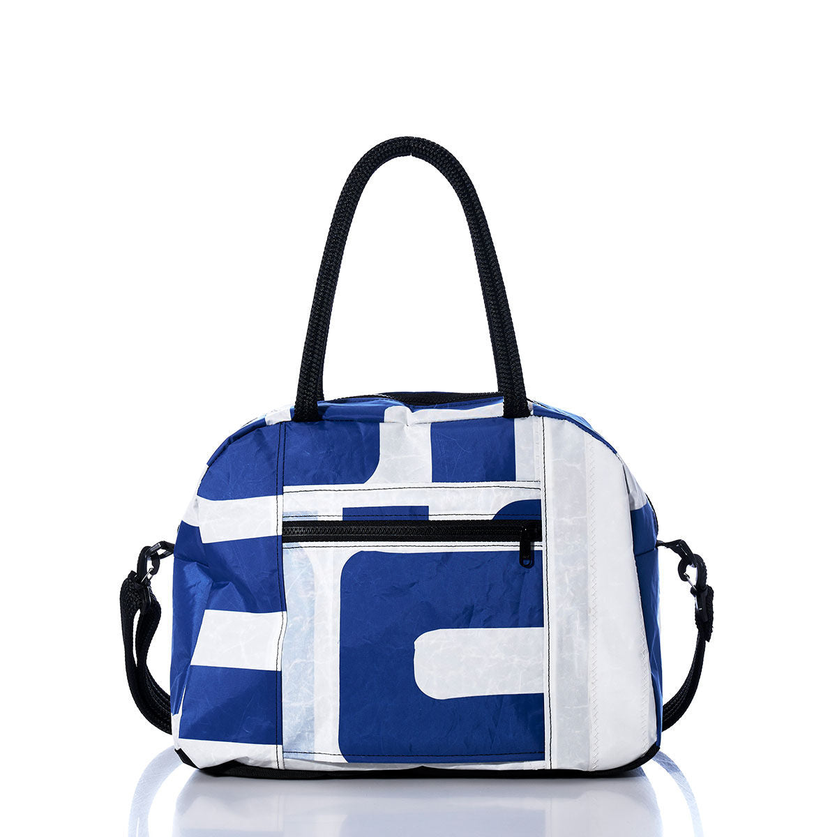 Vintage Blue Letters Essential Weekender Travel Bag Alternate View