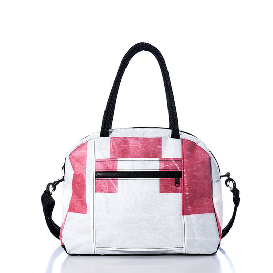 Vintage Red and White Essential Weekender Travel Bag Alternate View