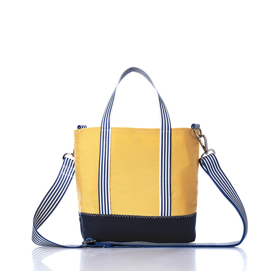 Vintage Yellow Canvas Crossbody Tote