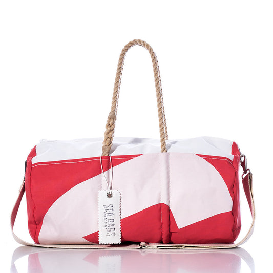 Vintage Red and White Duffel