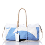 Vintage Blue and White Duffel