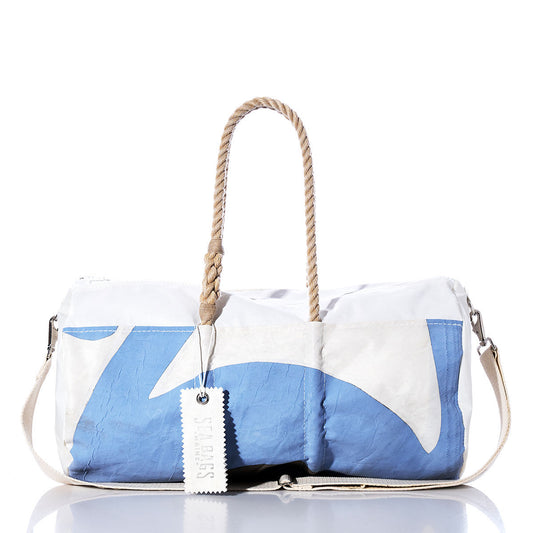 Vintage Blue and White Duffel