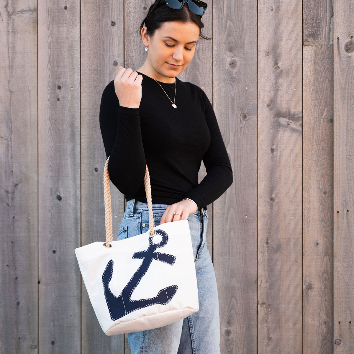 Navy Anchor Essential Handbag – Sea Bags
