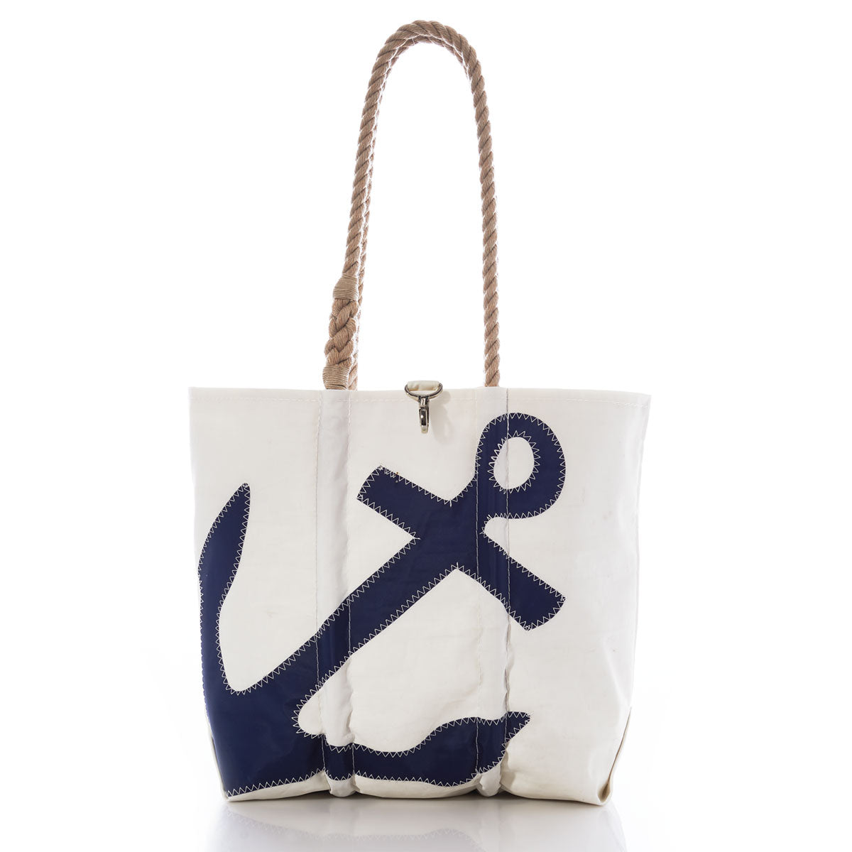 Navy Anchor Medium Tote with Hemp Rope – Sea Bags