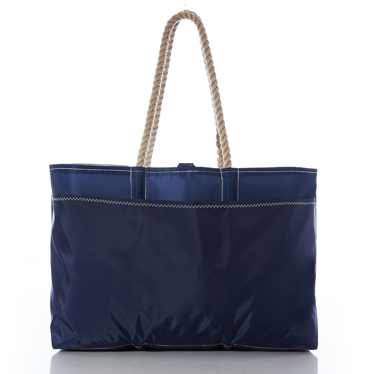 White on Navy Sand Dollar Ogunquit Beach Tote – Sea Bags