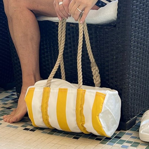 Sun & Sea Stripe Baguette Bag