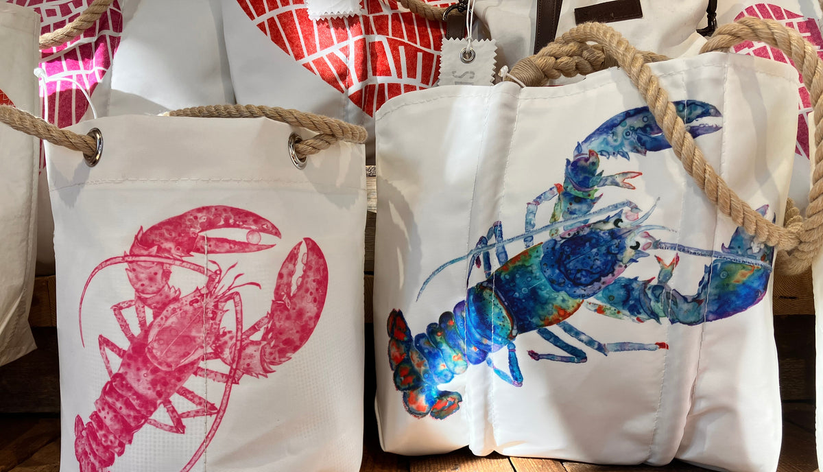 Two new lobster bags from Sea Bags pink and cotton candy