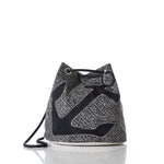 Black Anchor on Barnacle Print Convertible Bucket Bag