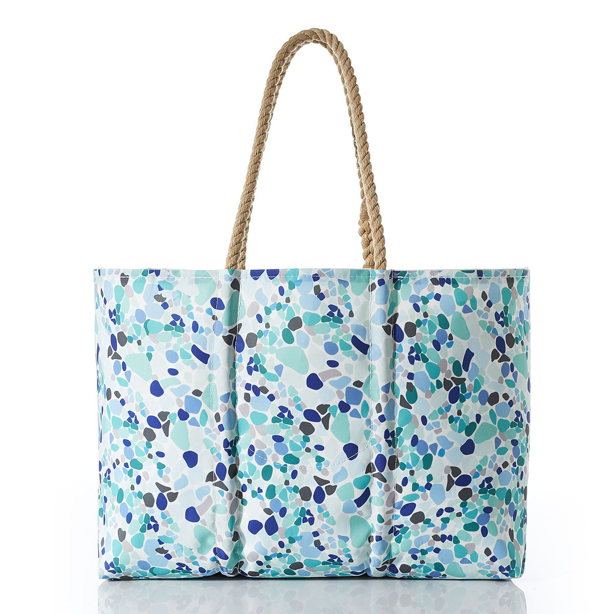 White Anchor on Sea Glass Print Large Tote Alternate Image 1