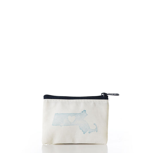 Navy State of Massachusetts Change Purse