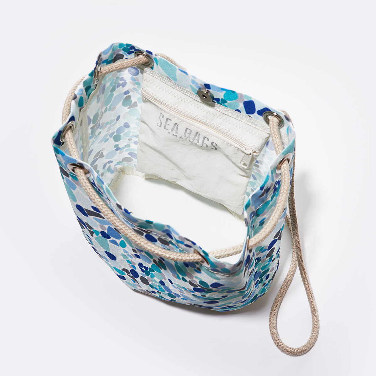 Sea Glass Print Convertible Bucket Bag Alternate Image 3
