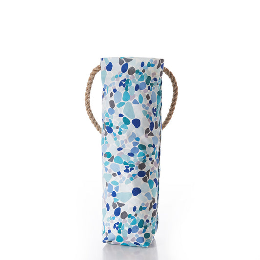 Sea Glass Print Wine Bag