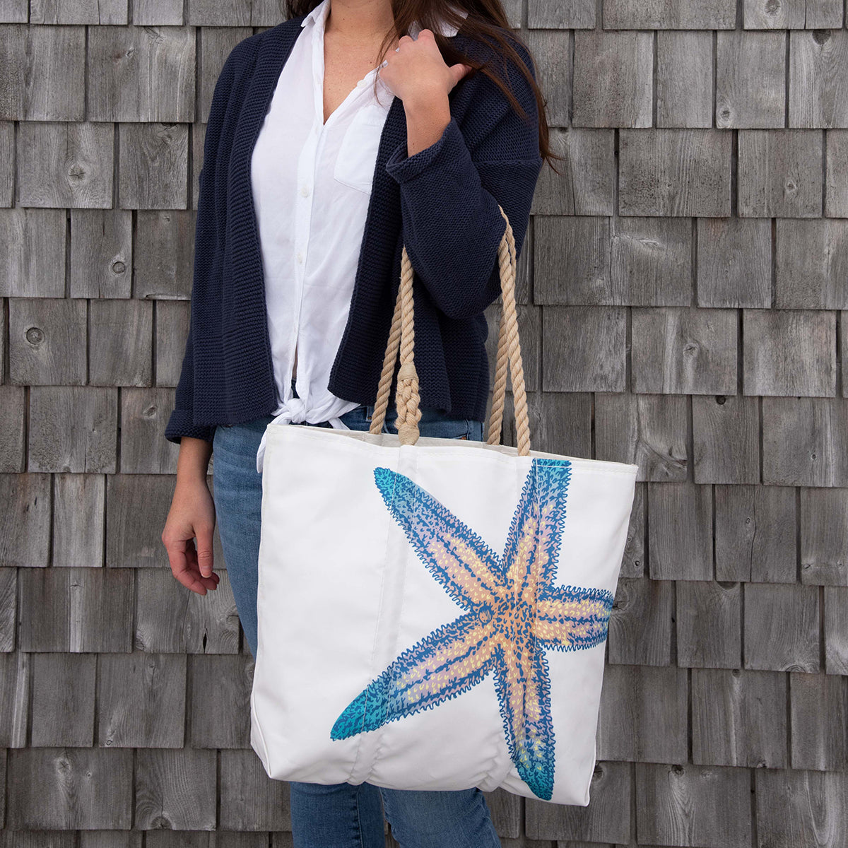 Multicolor Starfish Medium Tote Alternate Image 3