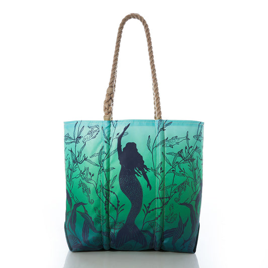 Mermaid Print Medium Tote