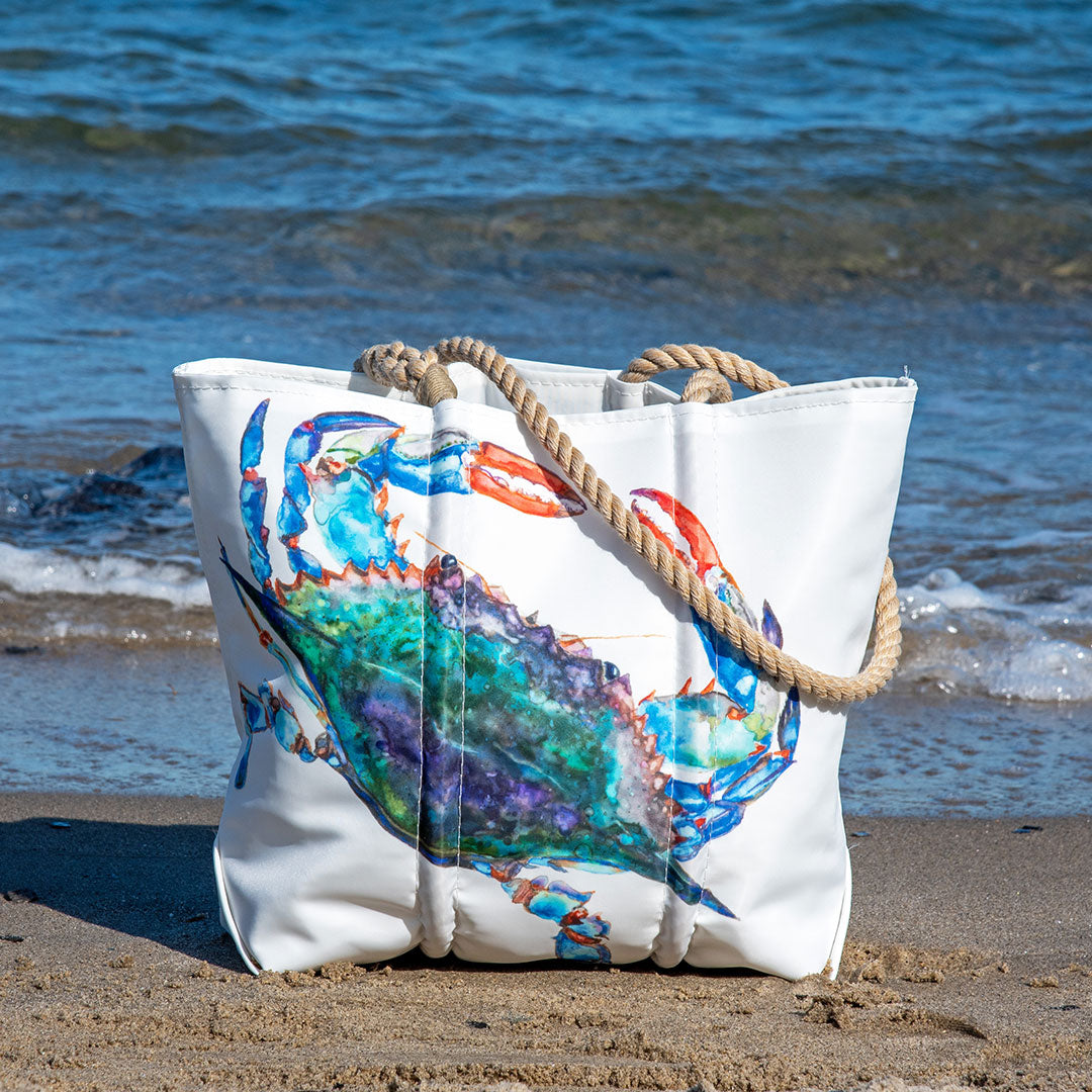 Watercolor Crab Medium Tote Alternate Image 1