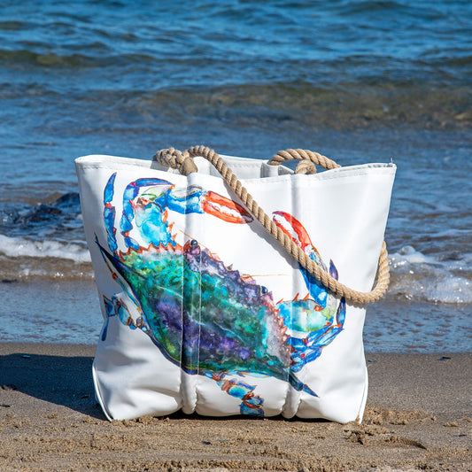 Watercolor Crab Medium Tote Alternate Image 1