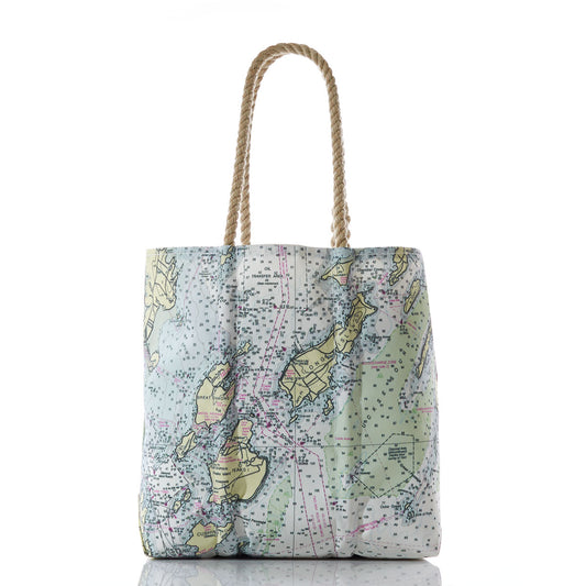 Casco Bay Nautical Chart Medium Tote Alternate Image 1