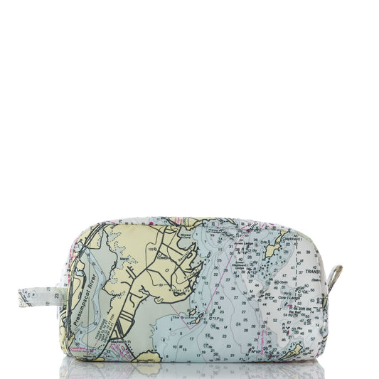 Casco Bay Nautical Chart Toiletry Bag