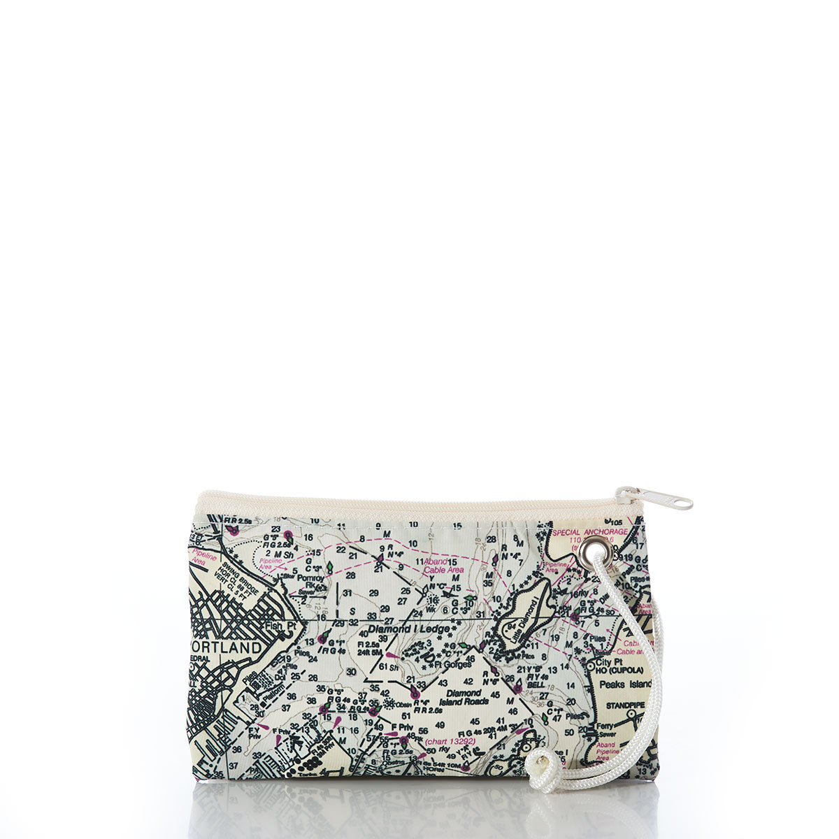 Casco Bay Nautical Chart Wristlet