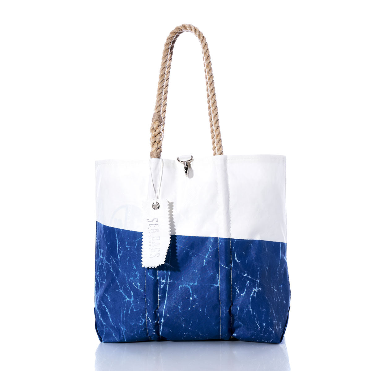 Vintage Blue and White Medium Tote