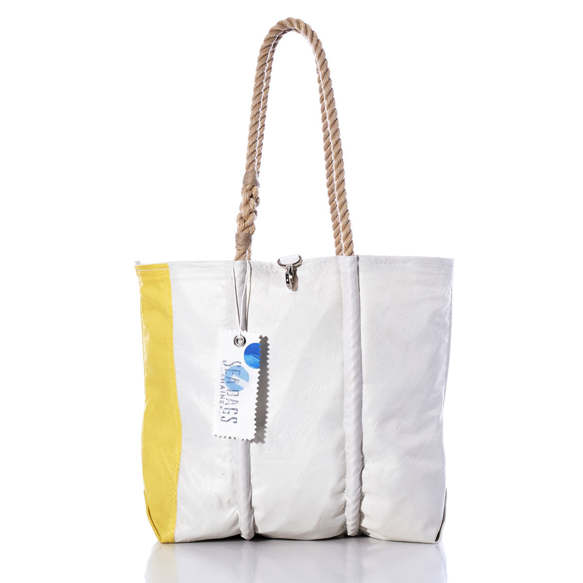 Vintage Yellow and White Medium Tote