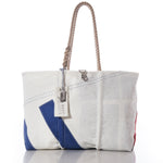 Vintage Blue and White Large Tote
