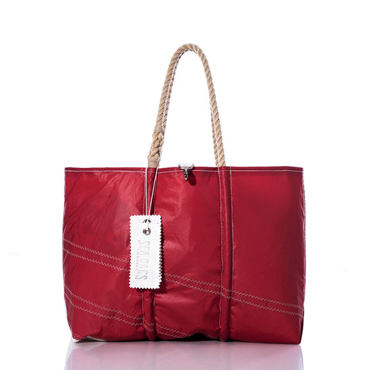 Vintage Red and White Large Tote