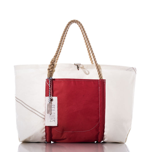 Vintage Red and Black Wharf Tote