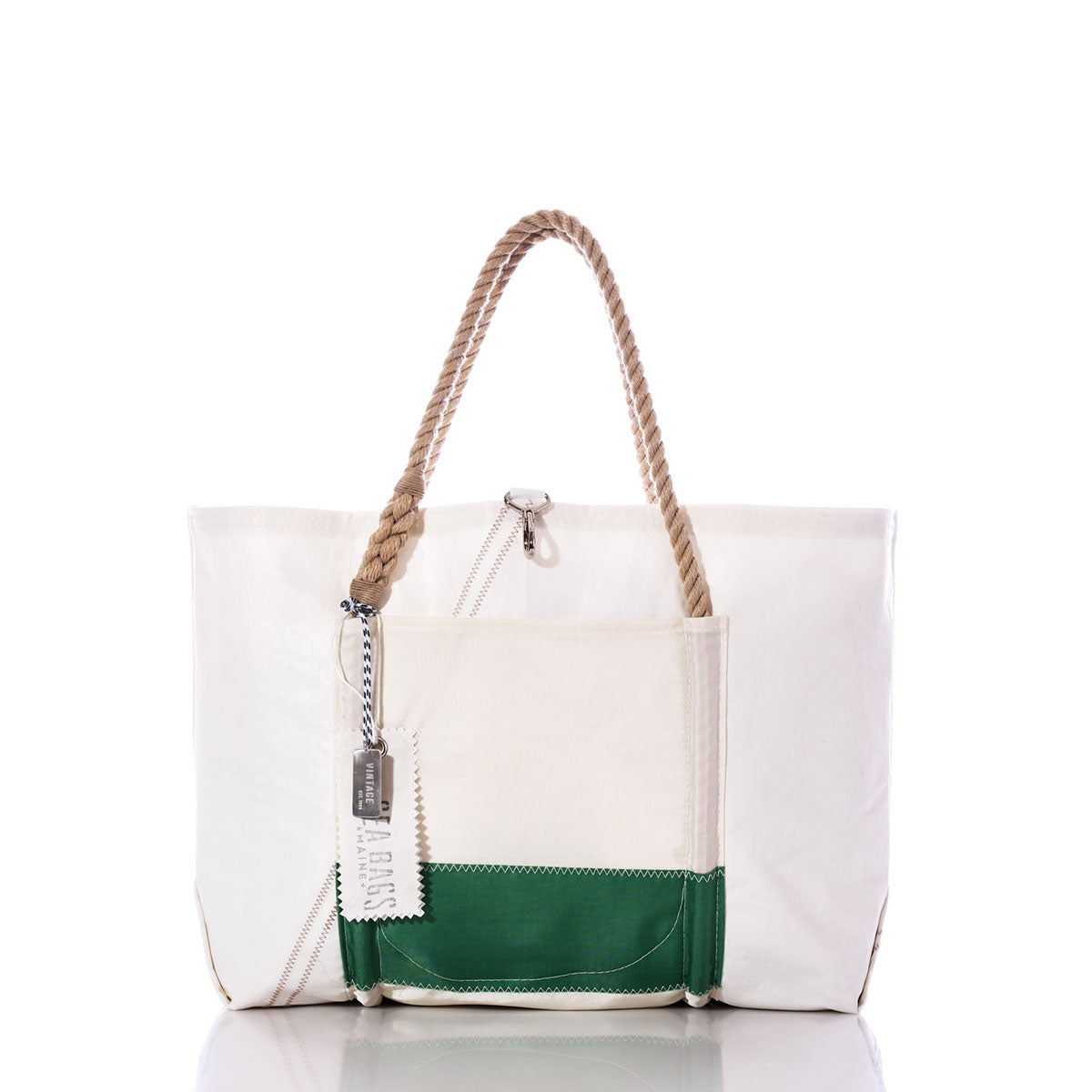 Vintage Green Stripe Wharf Tote