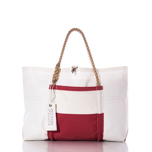 Vintage Red Stripe Wharf Tote