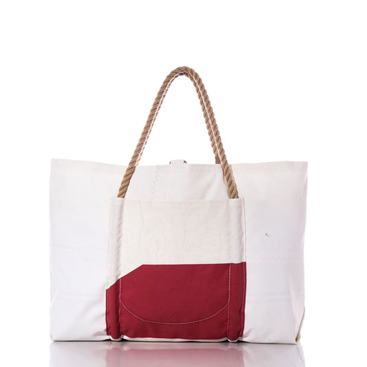 Vintage Red Stripe Wharf Tote Alternate View