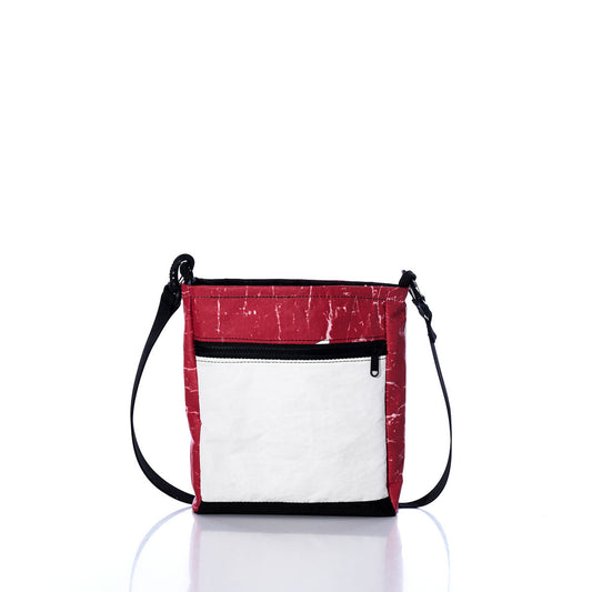 Vintage Red and White Small Voyager Crew Crossbody Alternate View