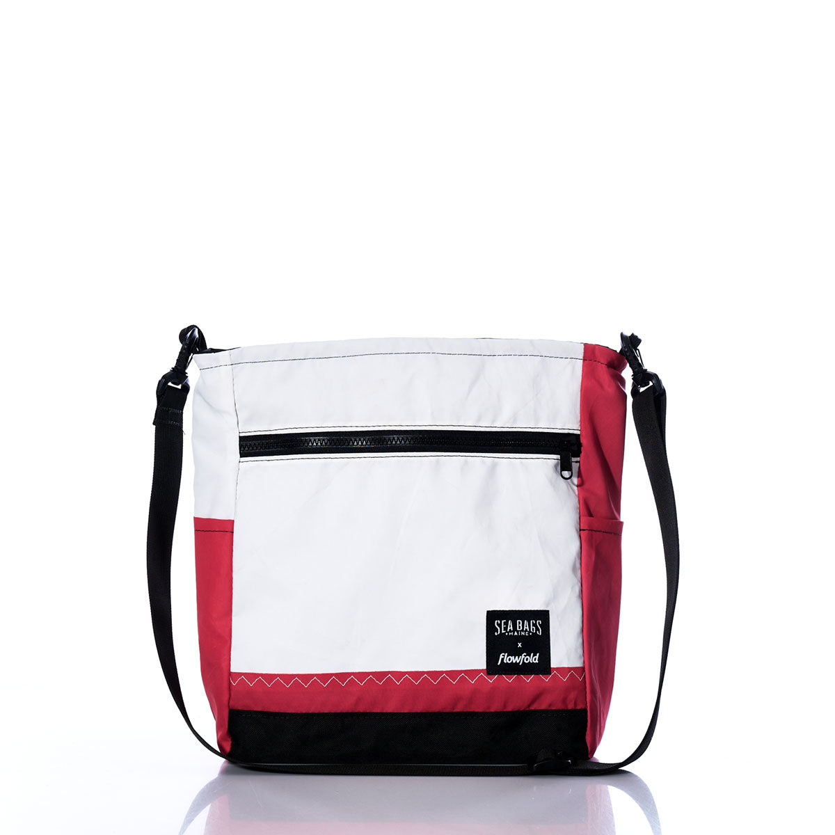 Vintage Red and White Medium Voyager Crew Crossbody