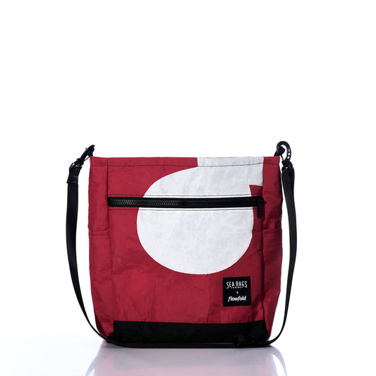 Vintage Red and White Medium Voyager Crew Crossbody