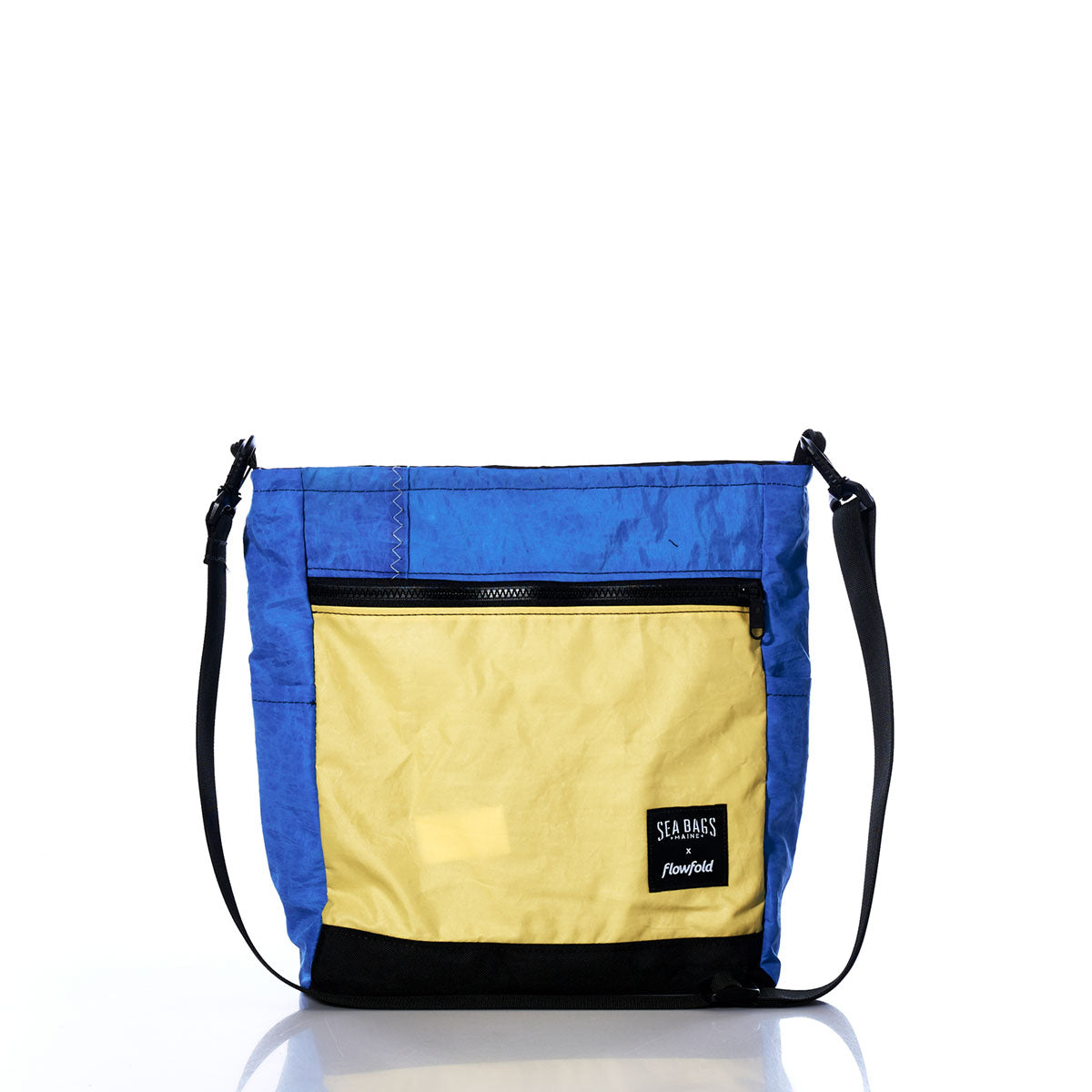 Vintage Blue and Yellow Medium Voyager Crew Crossbody