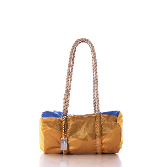 Vintage Yellow and Blue Baguette Bag