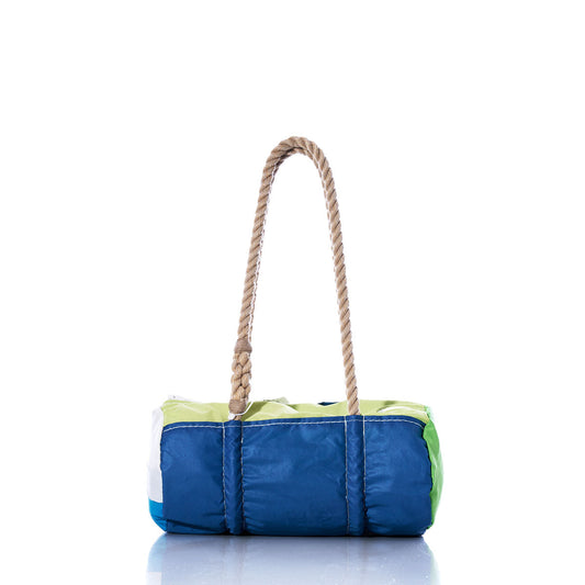 Vintage Blue and Green Baguette Bag