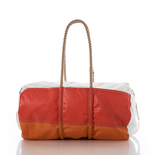 Vintage Yellow and Orange Stripe Duffel Alternate View